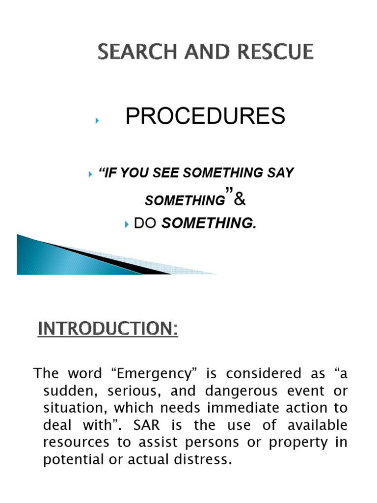 SAR Slides | PDF | Search And Rescue | Aviation