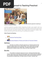 Download Thematic Approach to Teaching Preschool by kinhai_see SN102150222 doc pdf