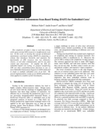 Dedicated Autonomous Scan-Based Testing (DAST) For Embedded Cores