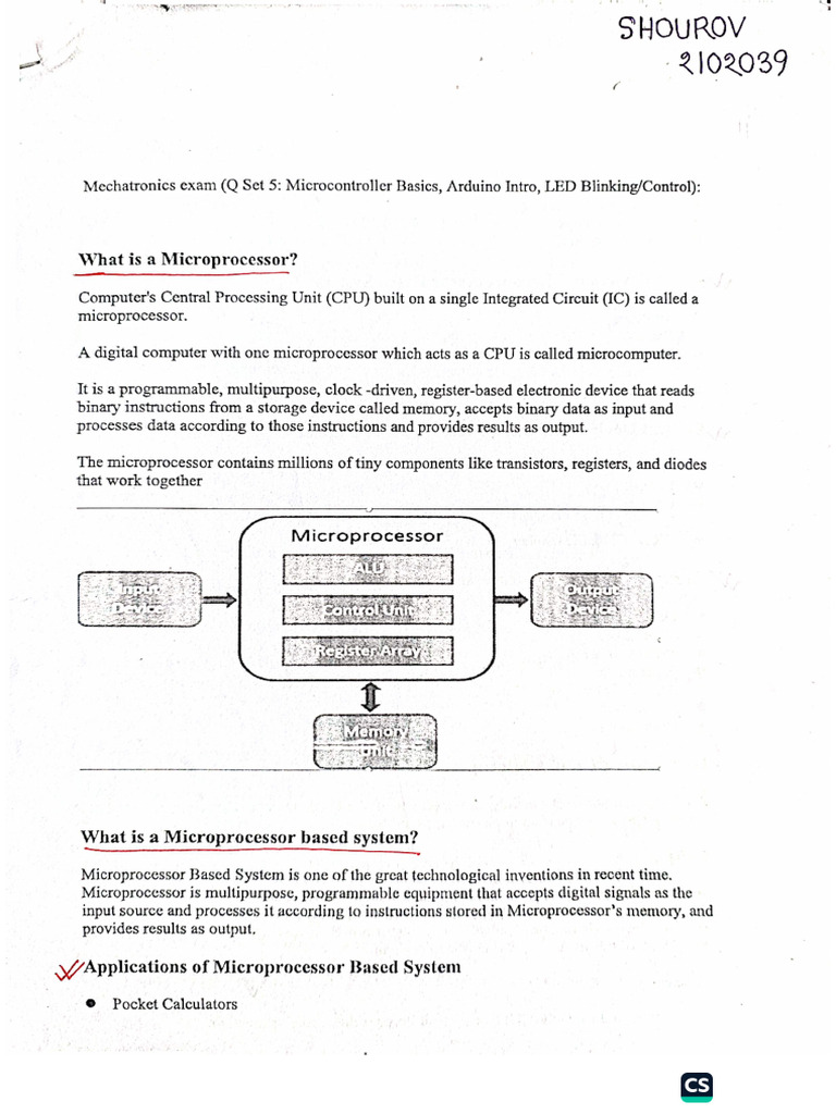 Arduino Introduction & Blinking Note by Shourov | PDF