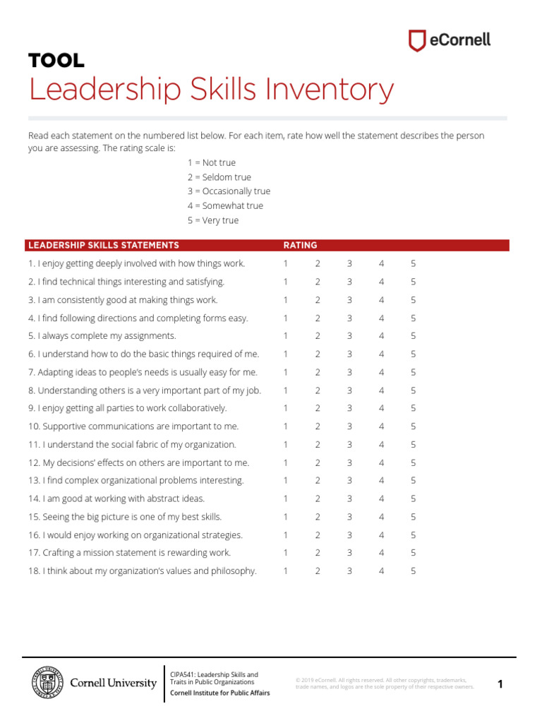 6 Skills Inventory | PDF