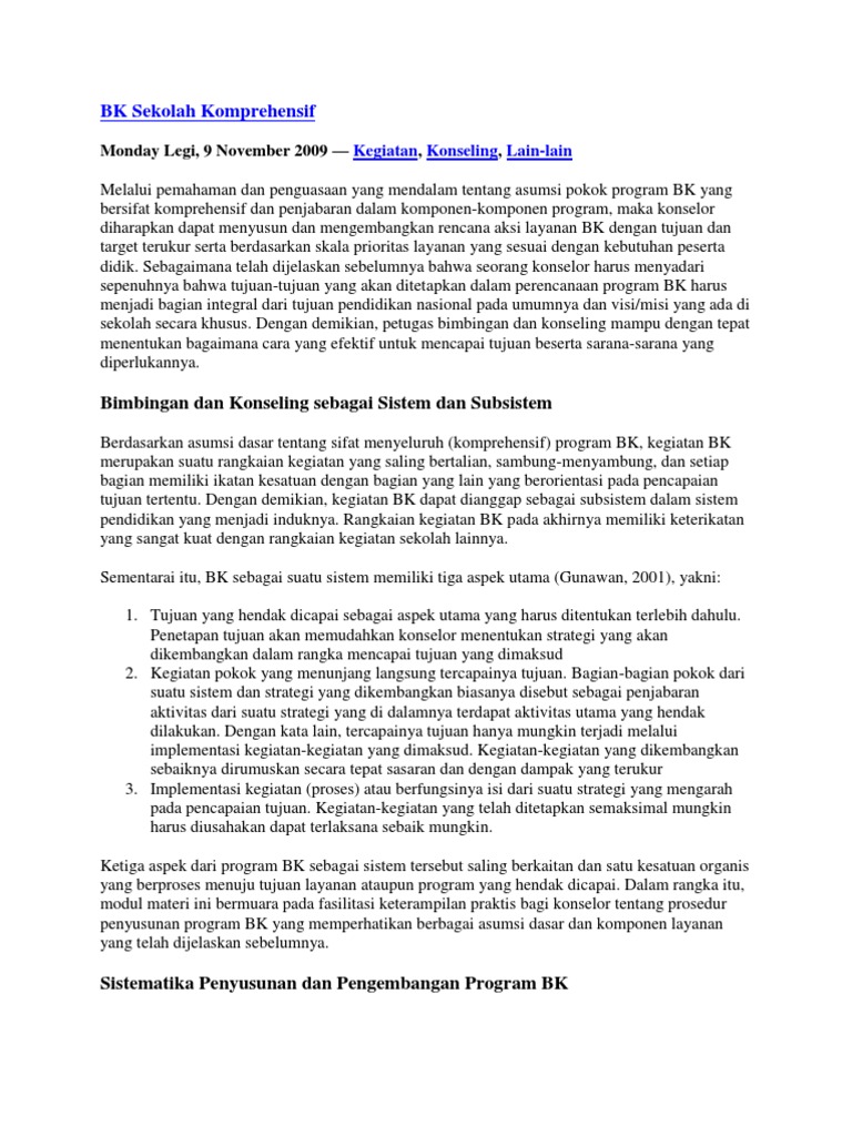 Bk Sekolah Komprehensif