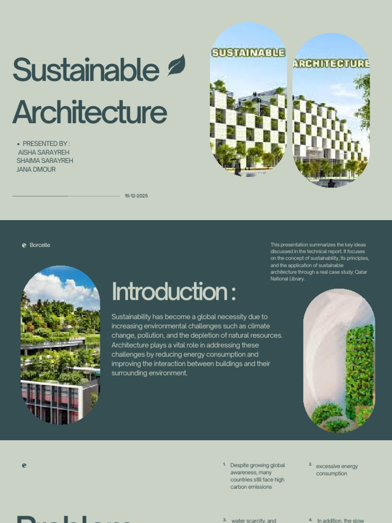 Presentation Sustainable Architecture | PDF | Sustainability ...