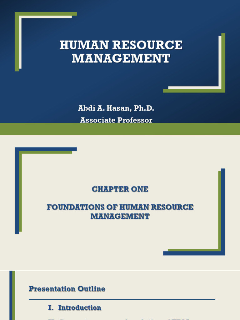 Chapter 1 Foundations of Human Resource Management | PDF | Human ...