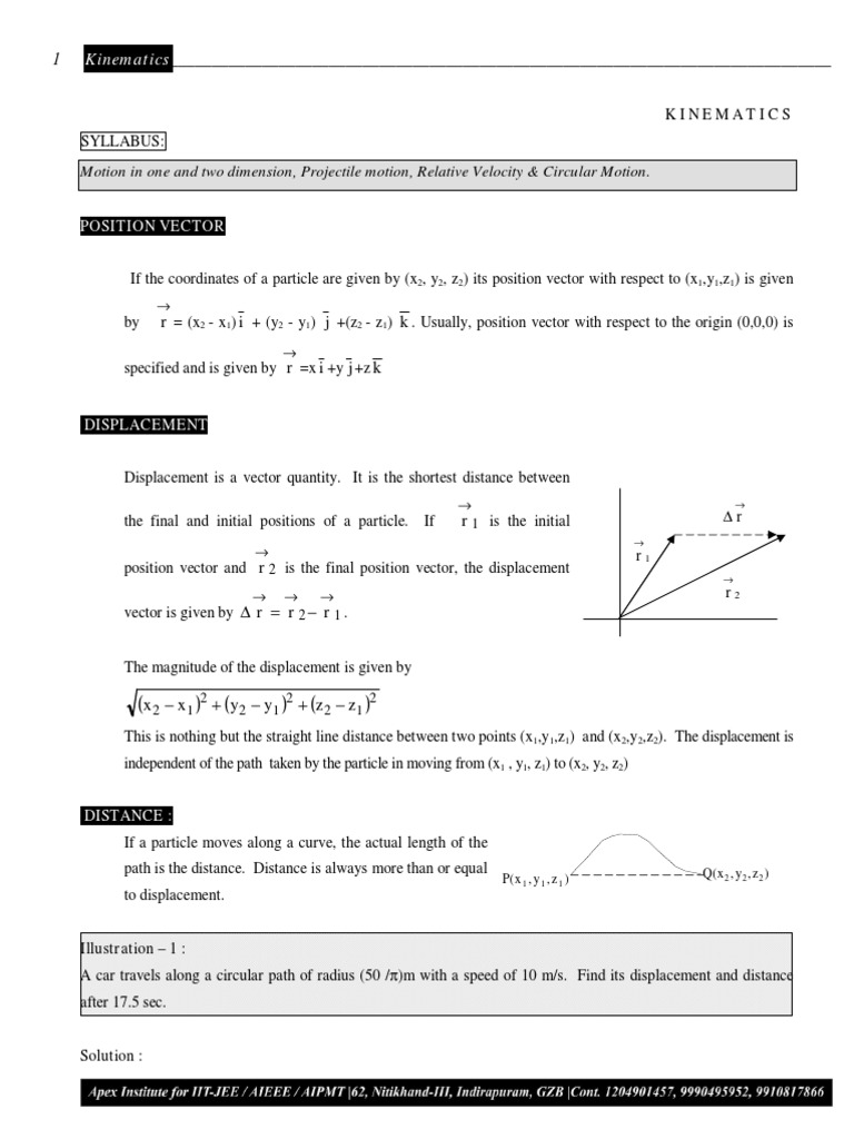 Kinematics: Motion and Acceleration Concepts | PDF | Acceleration ...