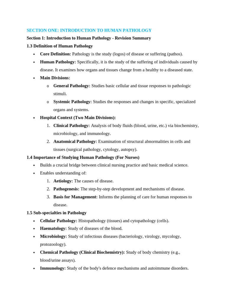 Ncd 212 - Pathology | PDF | Pathology | Inflammation