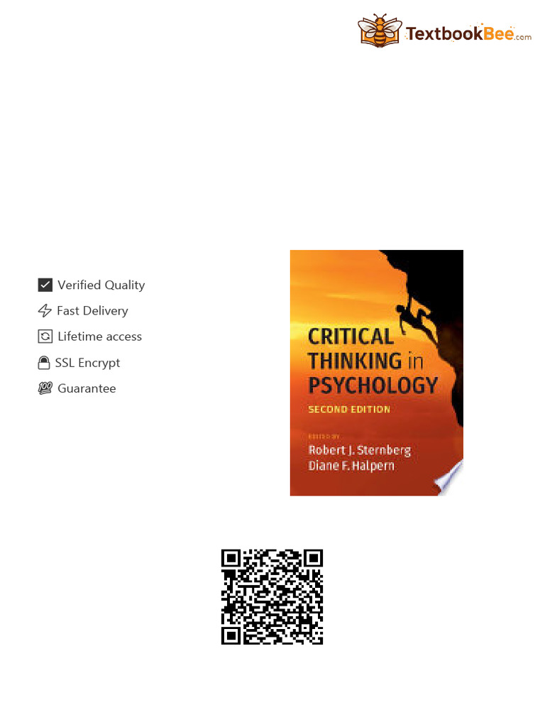 Critical Thinking In Psychology 2nd Edition by Robert J Sternberg ...