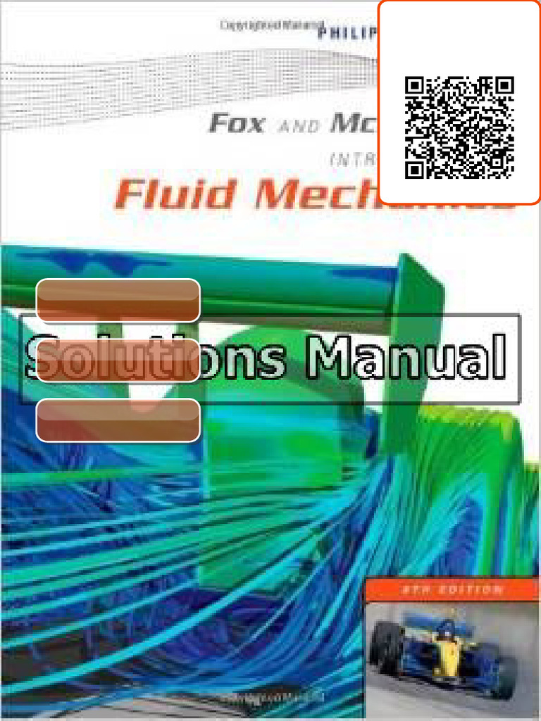 Fox And Mcdonald's Introduction To Fluid Mechanics 8th Edition ...