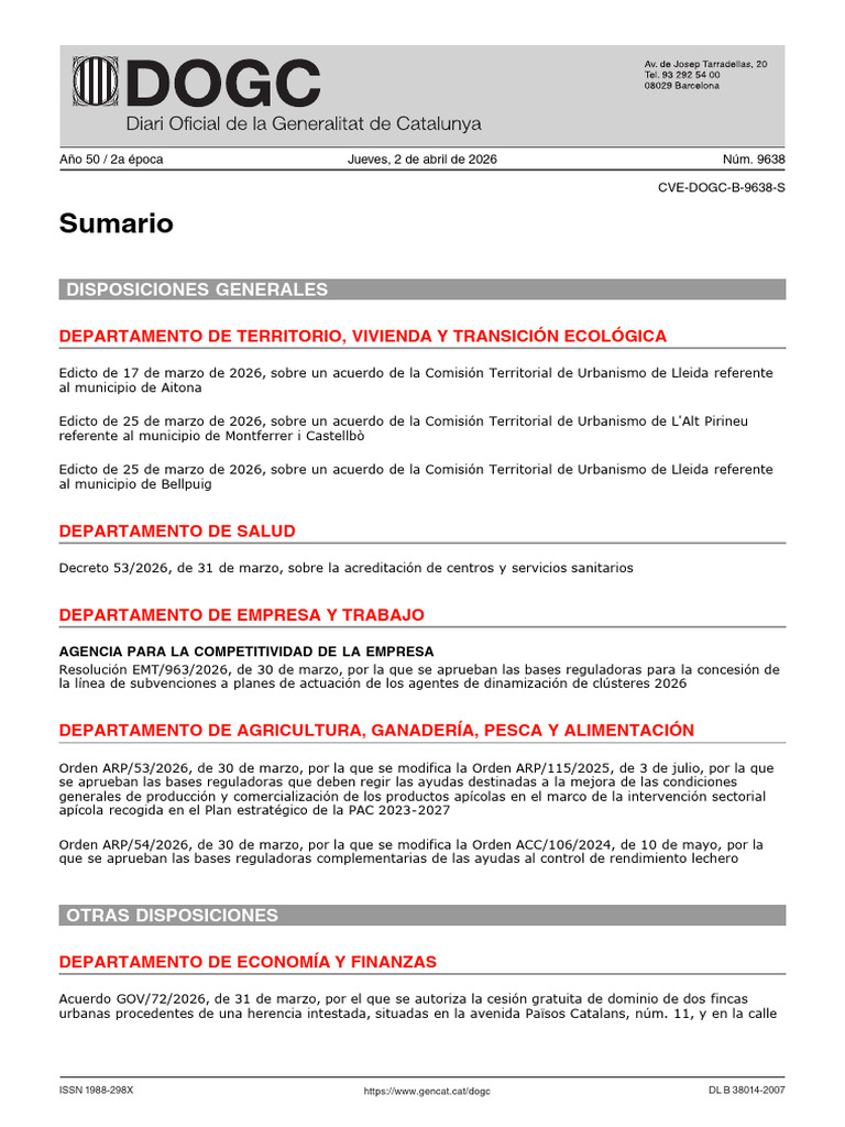 sumari_es | PDF | Cataluña | Gobierno local