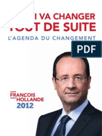 L'Agenda Du Changement de François Hollande