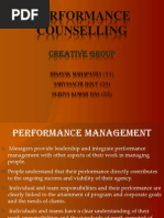 Performance Counselling: Creative Group