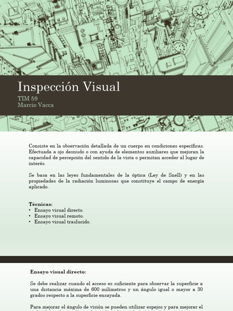 Inspeccion Visual | PDF