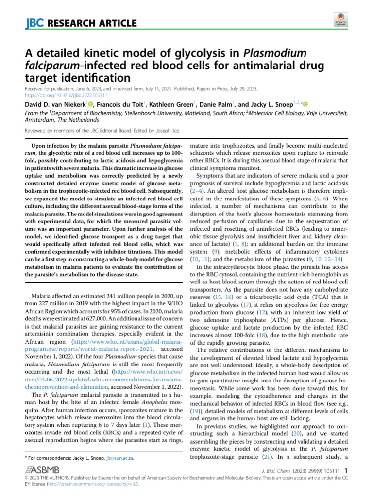 Main | PDF | Malaria | Plasmodium Falciparum