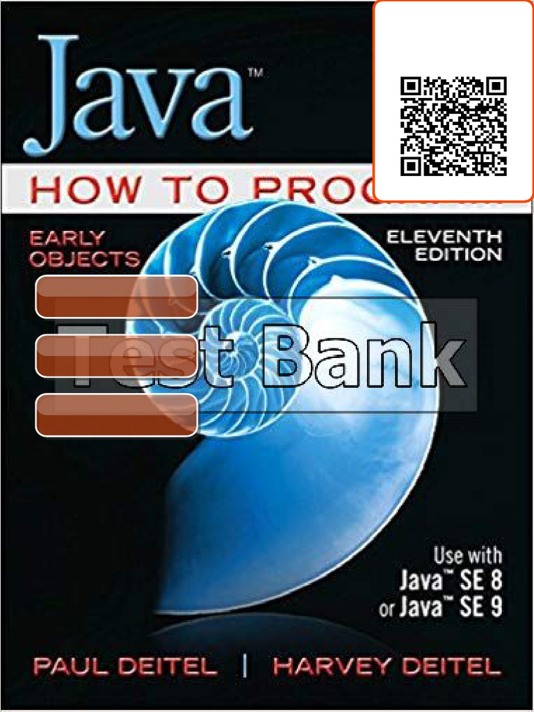 Java How to Program Early Objects 11th Edition Deitel Test Bank Ready ...