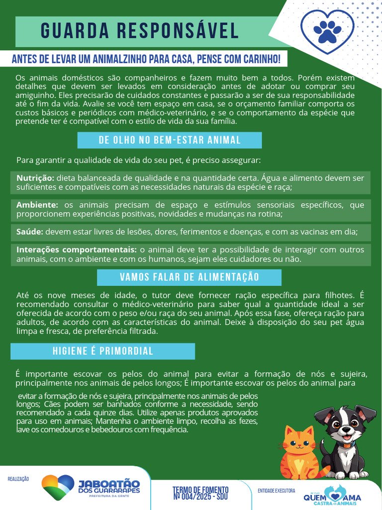 Guia - Qaca + Novo Fomento | PDF | Animal de estimação | Cães
