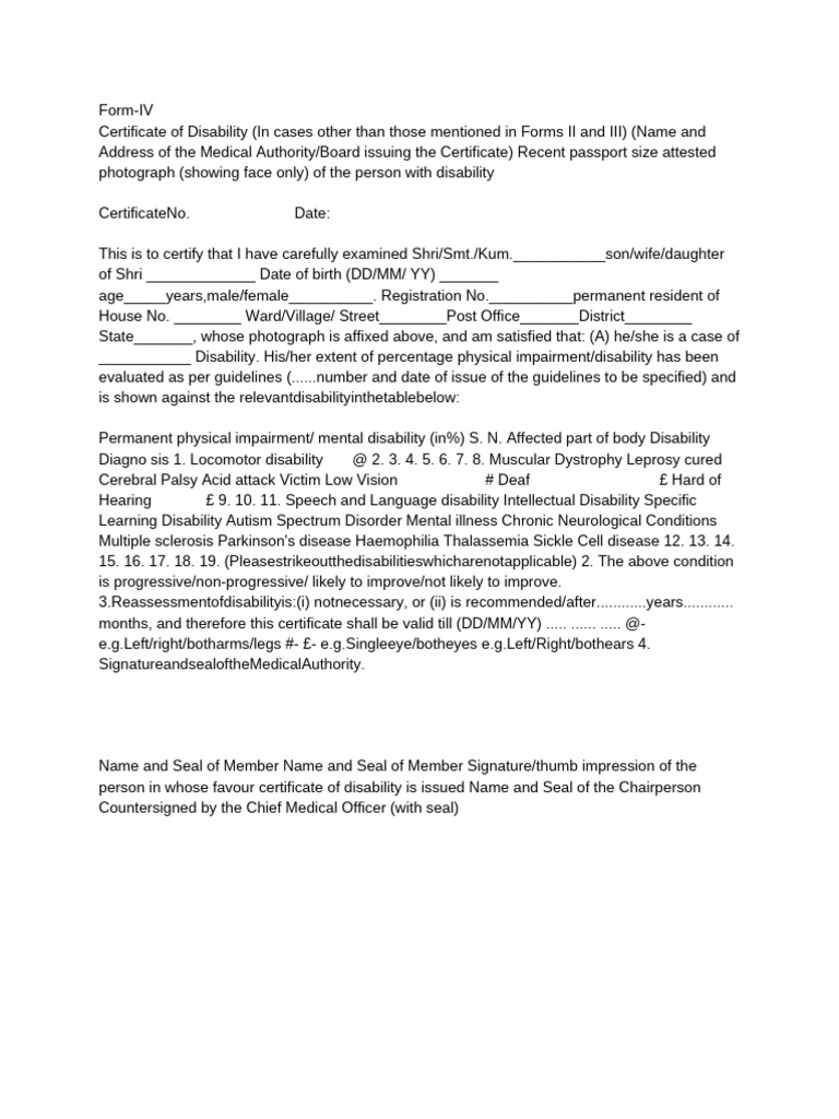 Form-IV | PDF