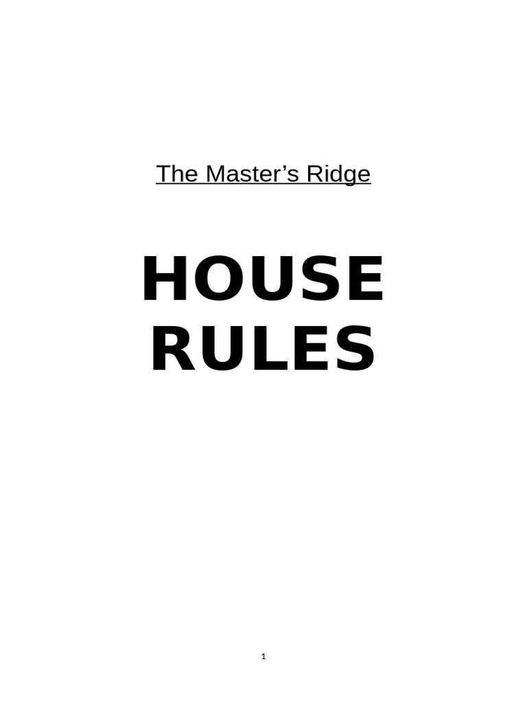 TMR House Rules PDF (1) | PDF | Lease | Municipal Solid Waste