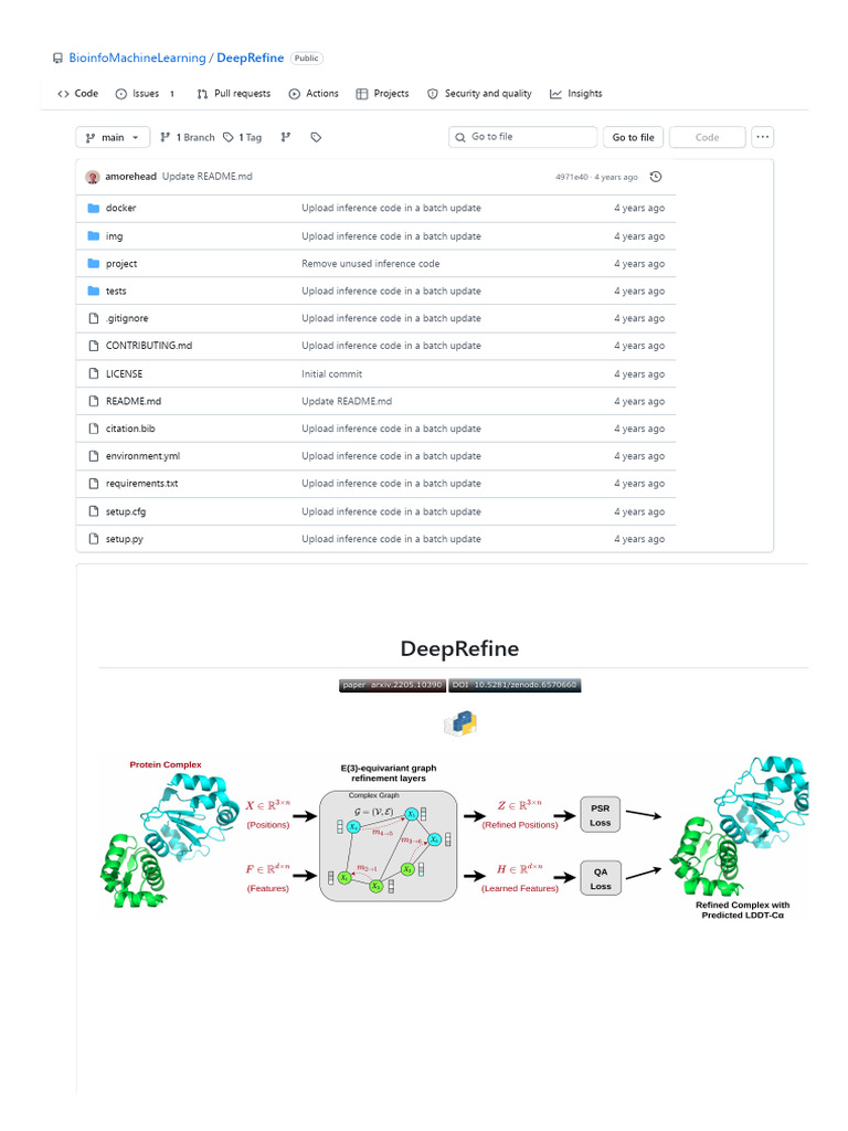GitHub - BioinfoMachineLearning_DeepRefine_ a Geometric Deep Learning ...