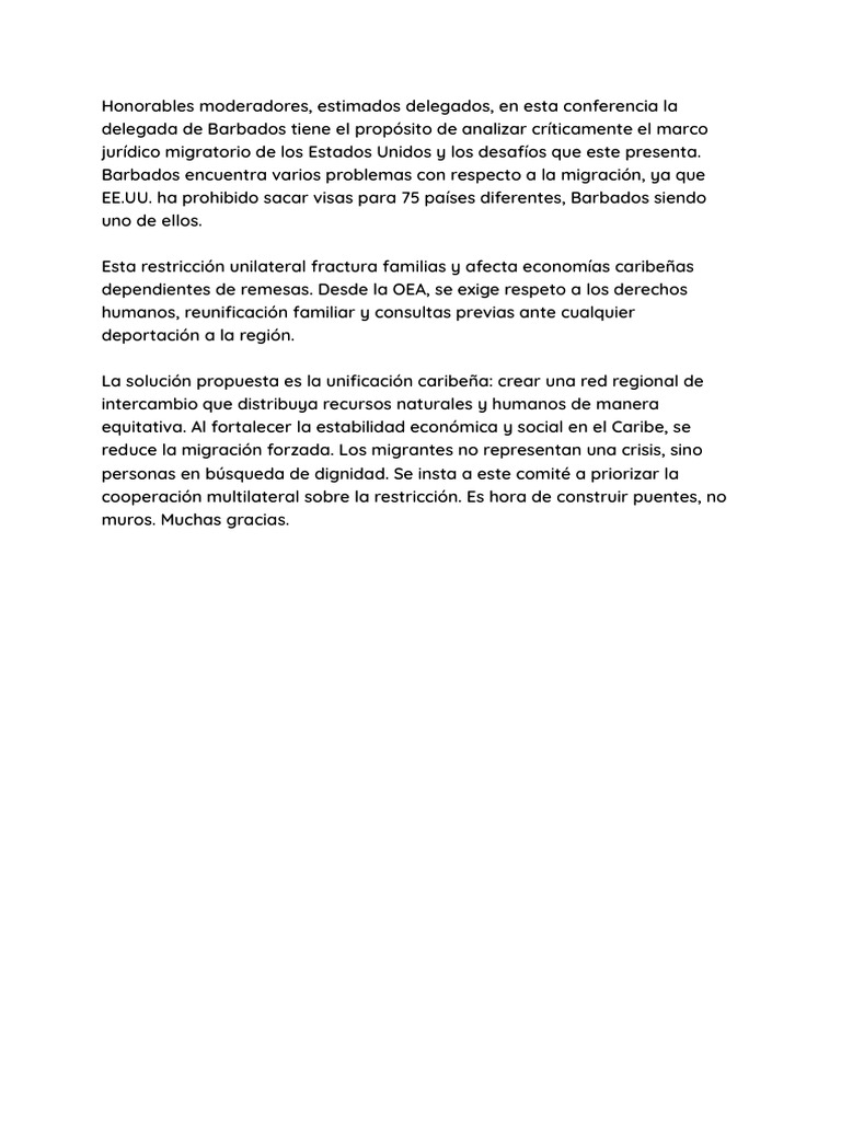 Opening Speech MUN 2026 | PDF