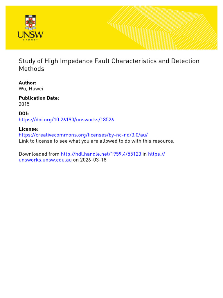 Study of High Impedance Fault Characteristics and Detection Method ...