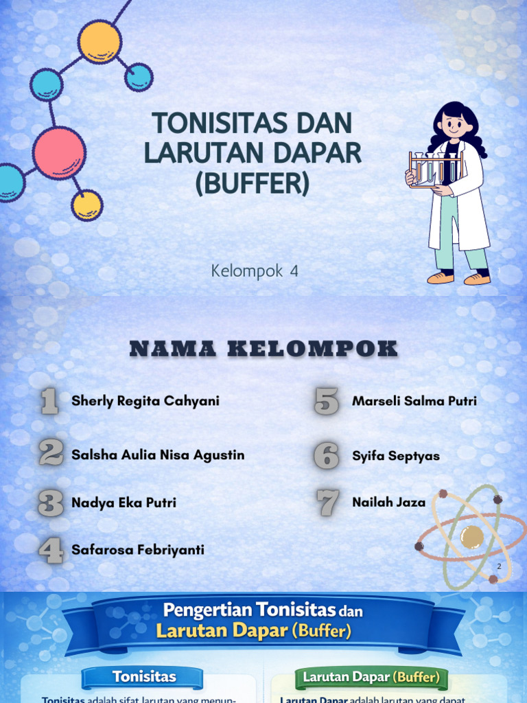 Tonisitas Dan Larutan Dapar (Buffer) Kel.4 | PDF