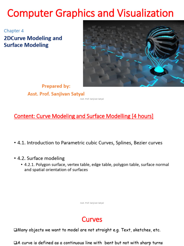 Unit 4 Curve Surface | PDF | Spline (Mathematics) | Interpolation