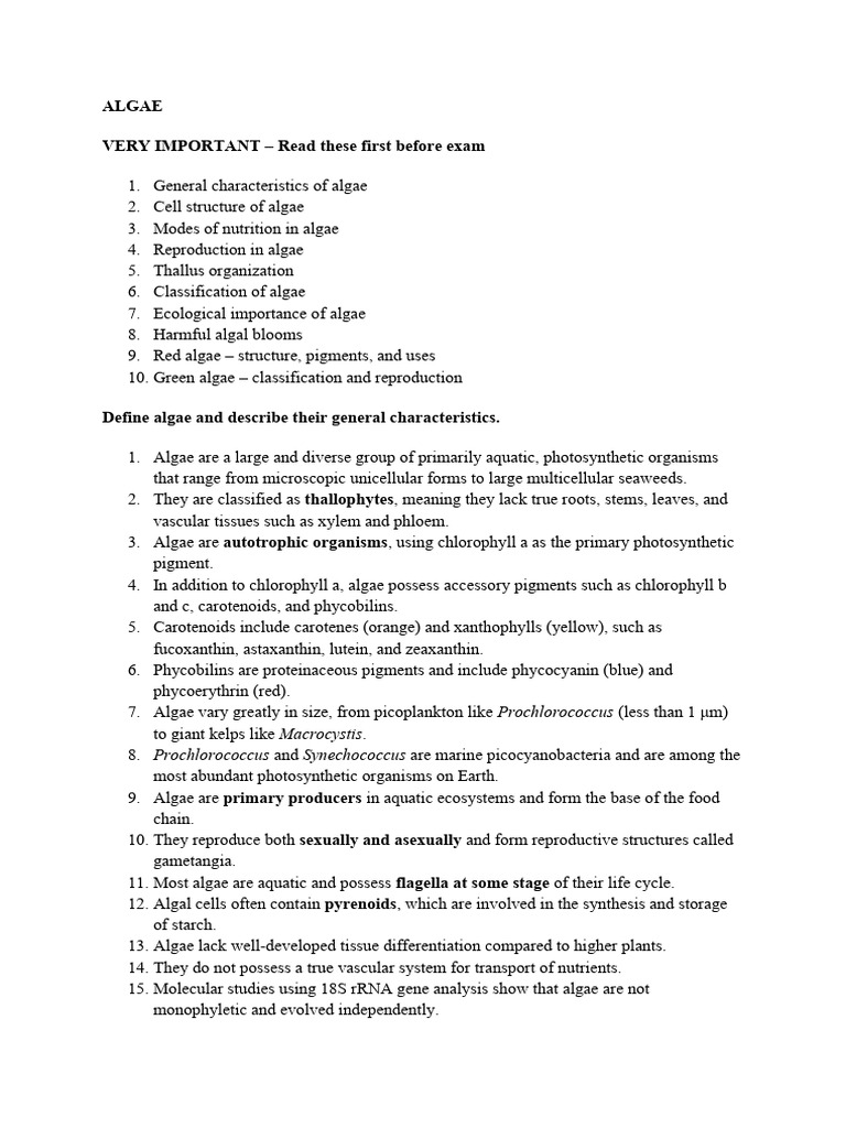 ALGAE | PDF