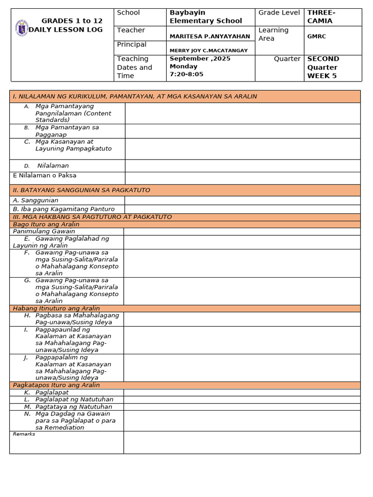 DLL in GMRC Week 5 | PDF