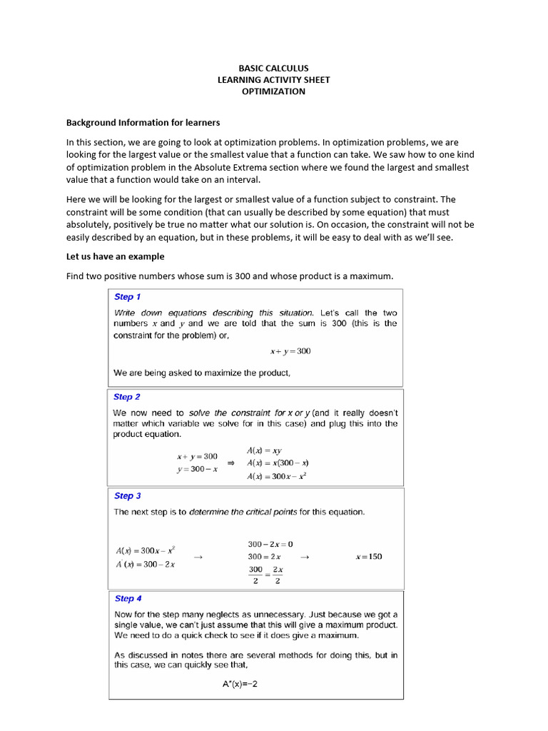 LAS Optimization Problems | PDF | Mathematical Optimization ...
