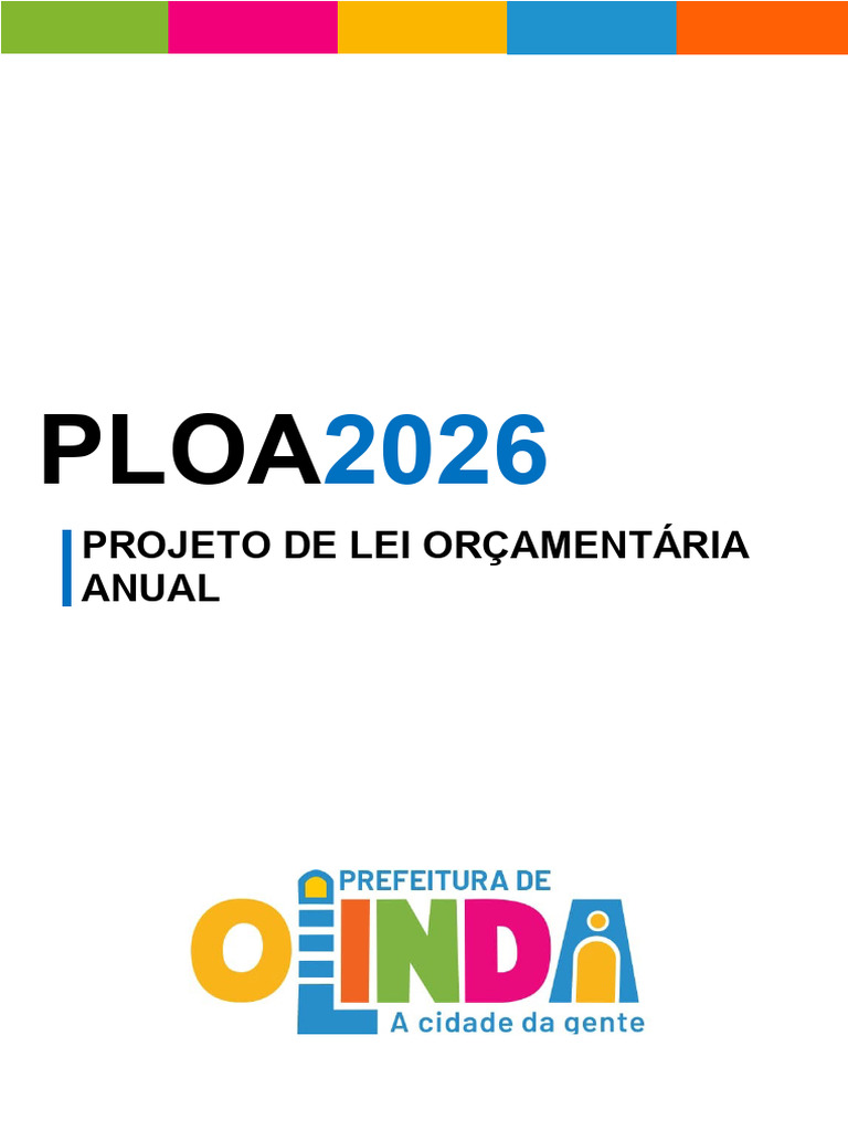 01 - Ploa 2026 | PDF | Orçamento governamental | Prefeito