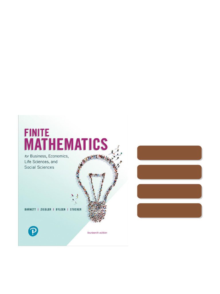 Finite Mathematics for Business Economics Life Sciences and Social ...