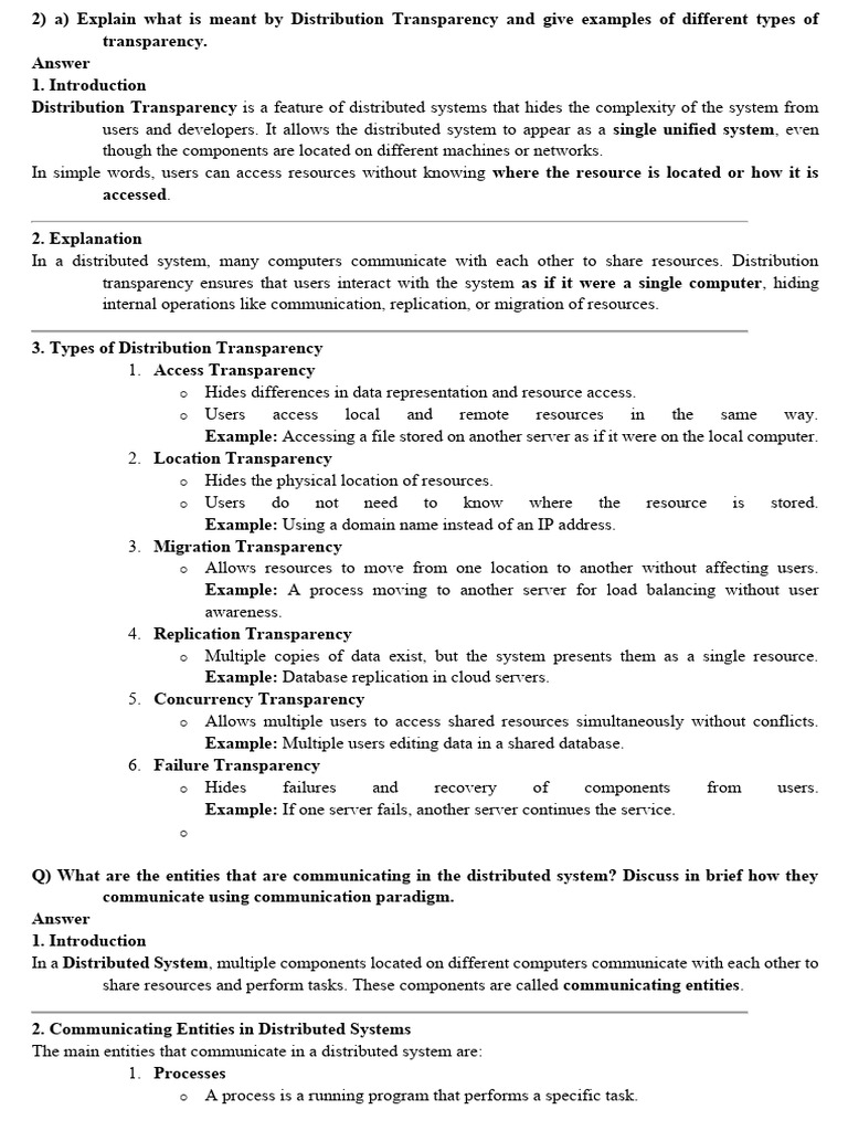DS unit 1 and 2 | PDF | Common Object Request Broker Architecture ...