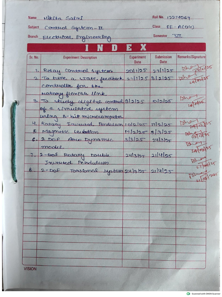 Control system lab file-1 | PDF