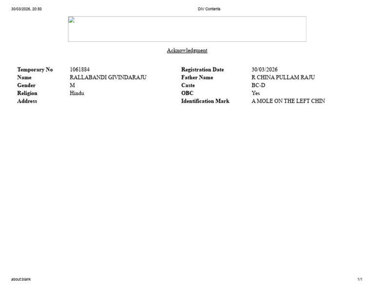 Employment Registration Done | PDF