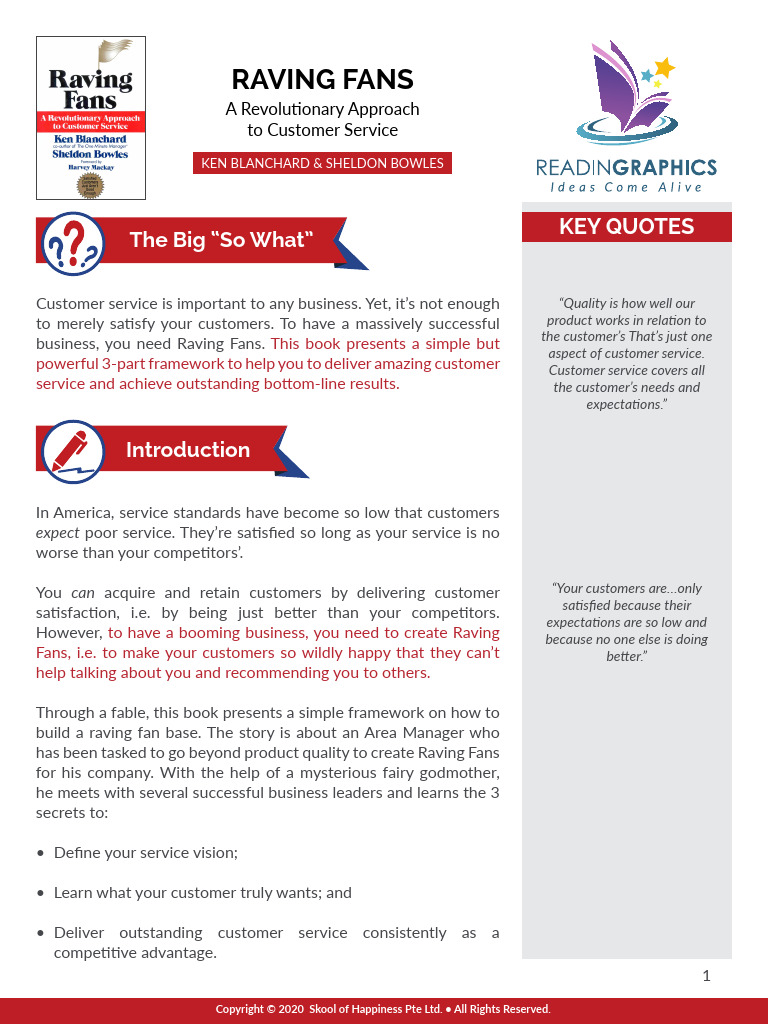 RIG_Raving Fans Text Summary | PDF