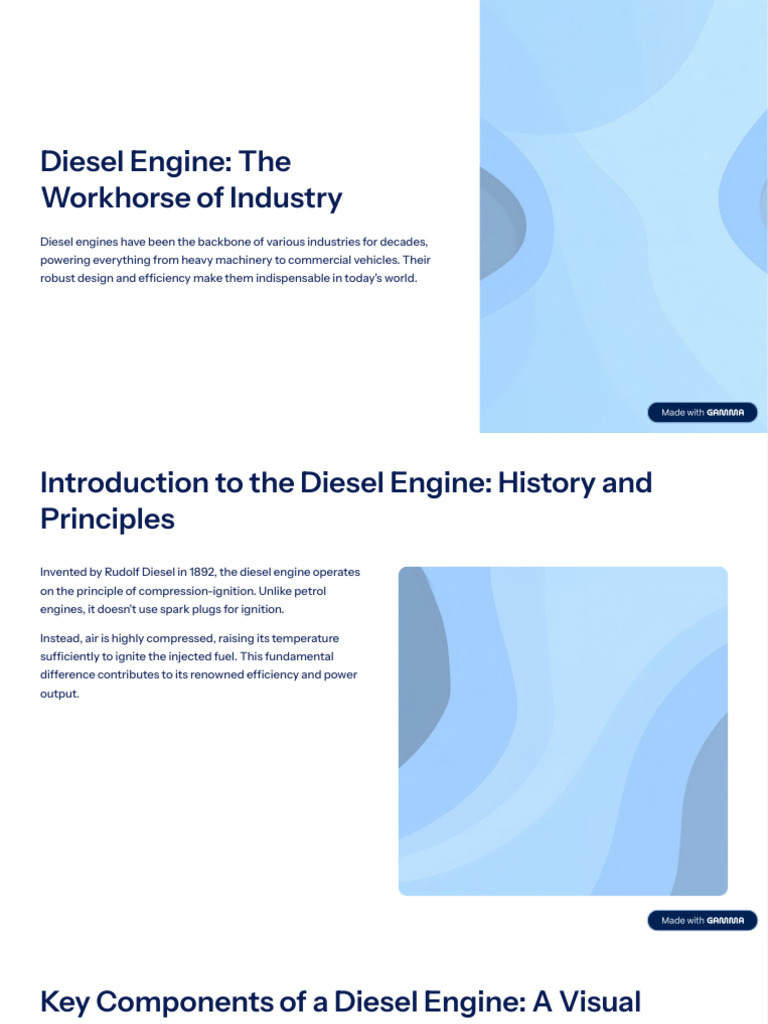 Diesel Engine the Workhorse of Industry | PDF | Diesel Engine ...