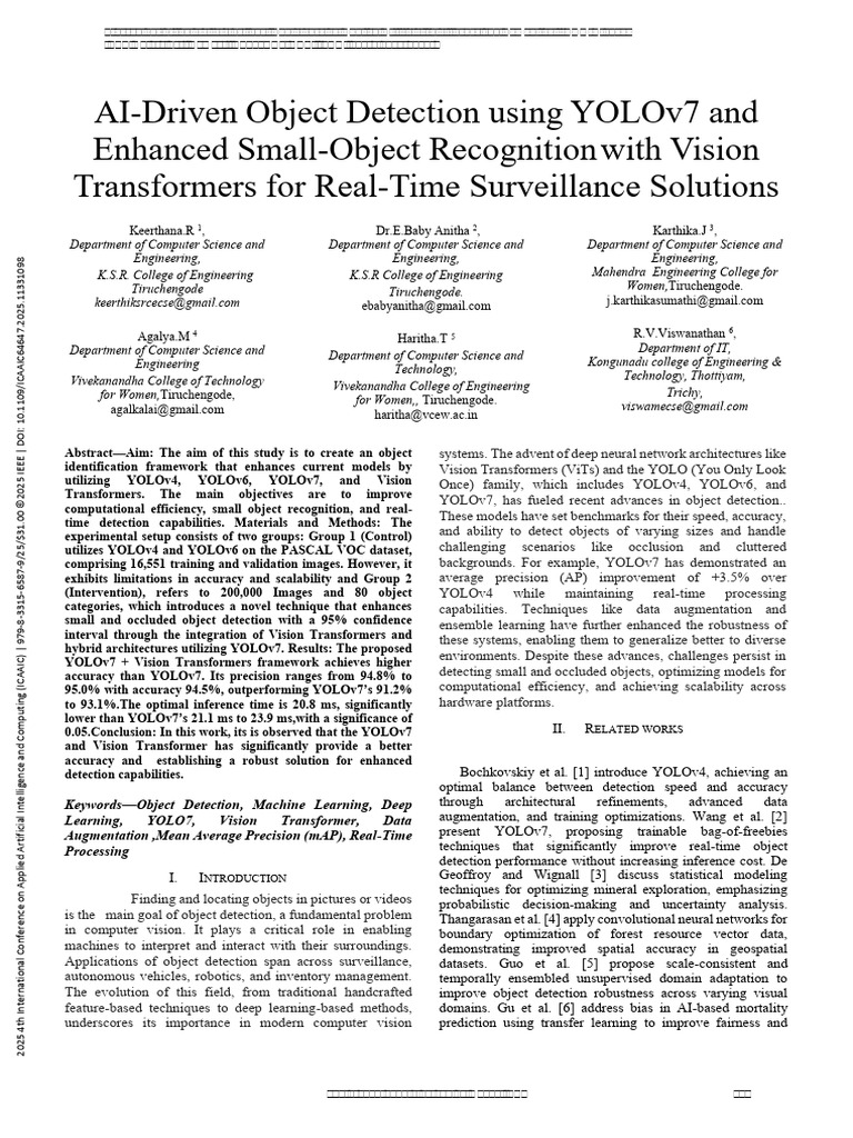 AI-Driven Object Detection Using YOLOv7 and Enhanced Small-Object ...