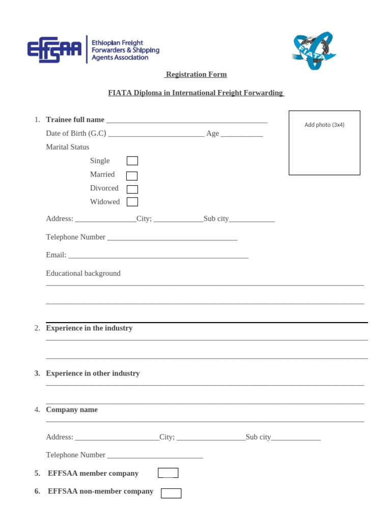 FIATA Diploma Registration Form | PDF | Chess | Chess Openings