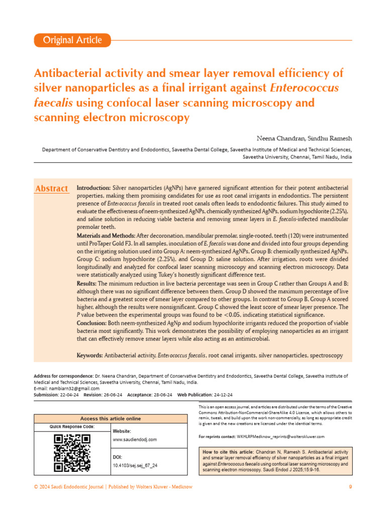 Antibacterial Activity and Smear Layer Removal.2 | PDF | Confocal ...