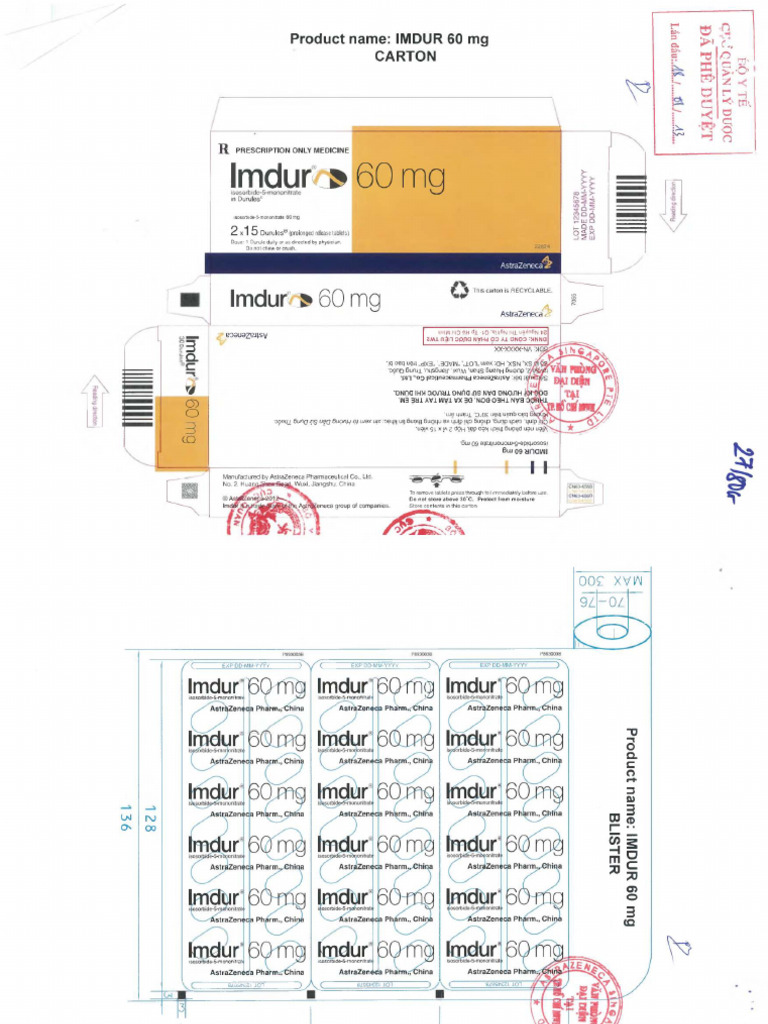 Imdur 60mg Huong Dan Su Dung Trungtamthuoc | PDF