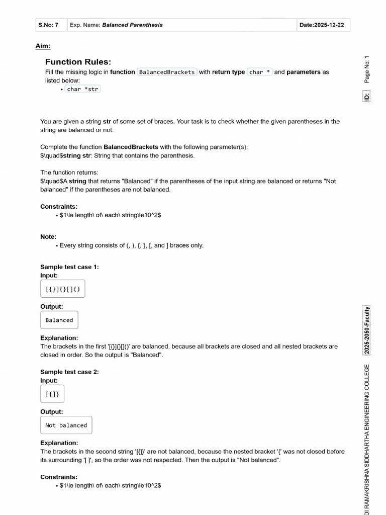 2.3 Balanced Symbols | PDF