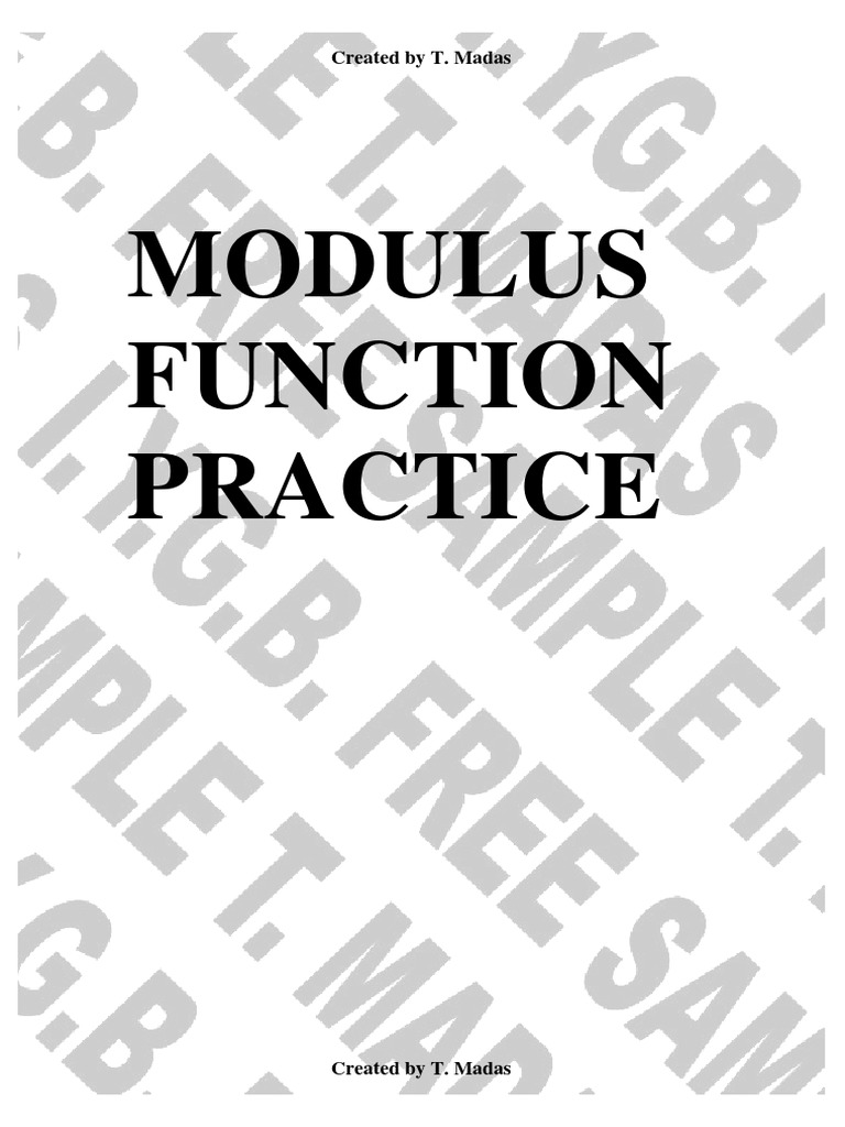 Modulus Equation and Inequality | PDF | Inequality (Mathematics ...