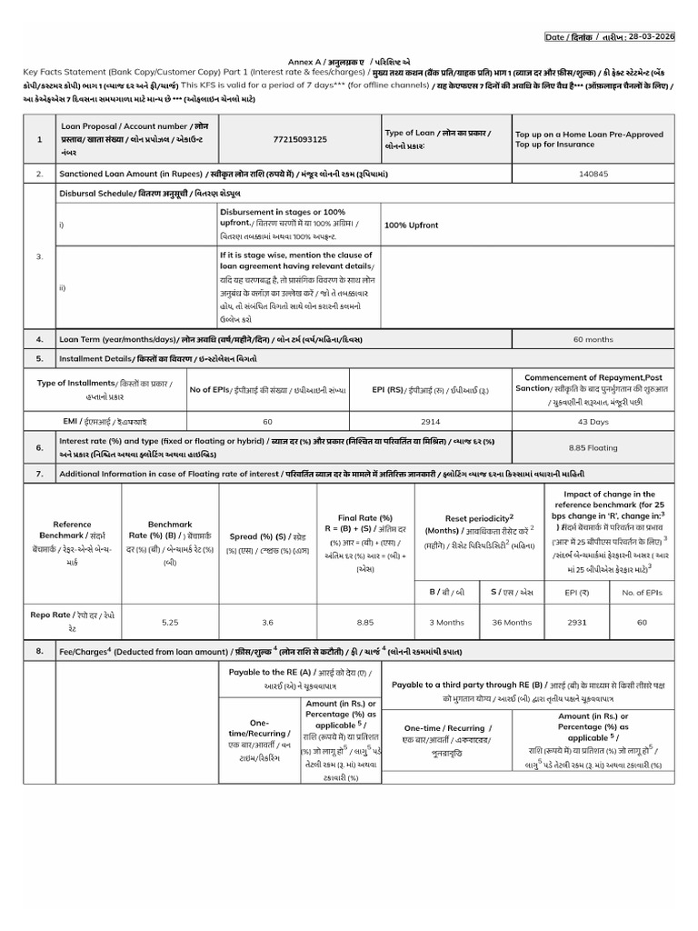 Key_Facts_Statement_sample_KFS_Find kfs_ | PDF