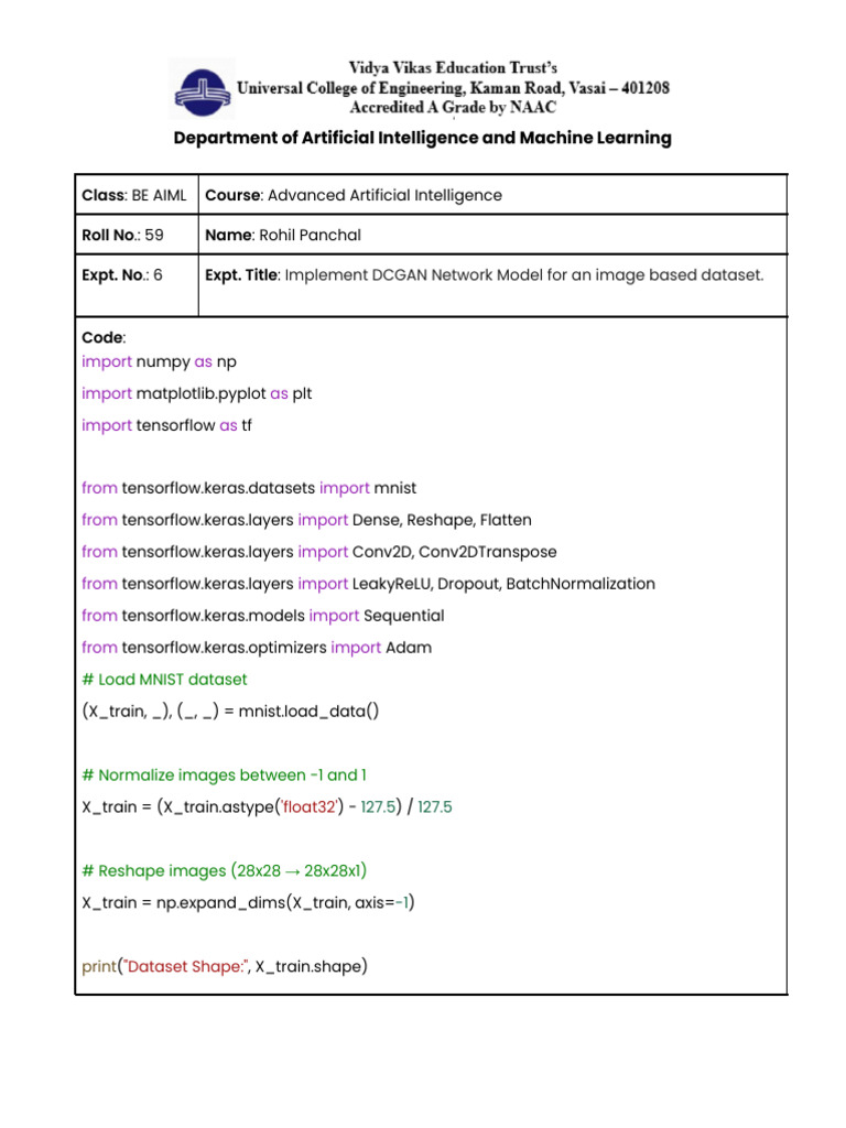 59_Rohil Panchal_AAI_EXP 6 | PDF | Learning | Applied Mathematics