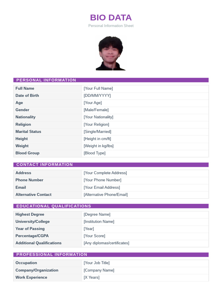 Bio_Data | PDF