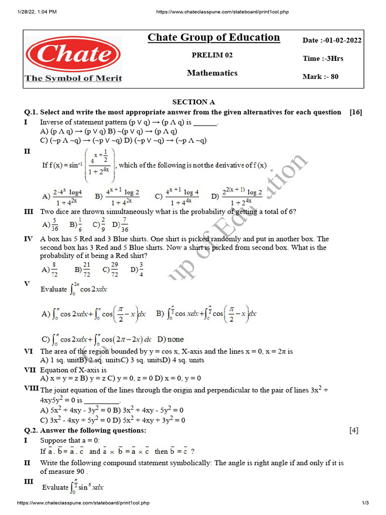 Maths 2 | PDF | Function (Mathematics) | Trigonometric Functions