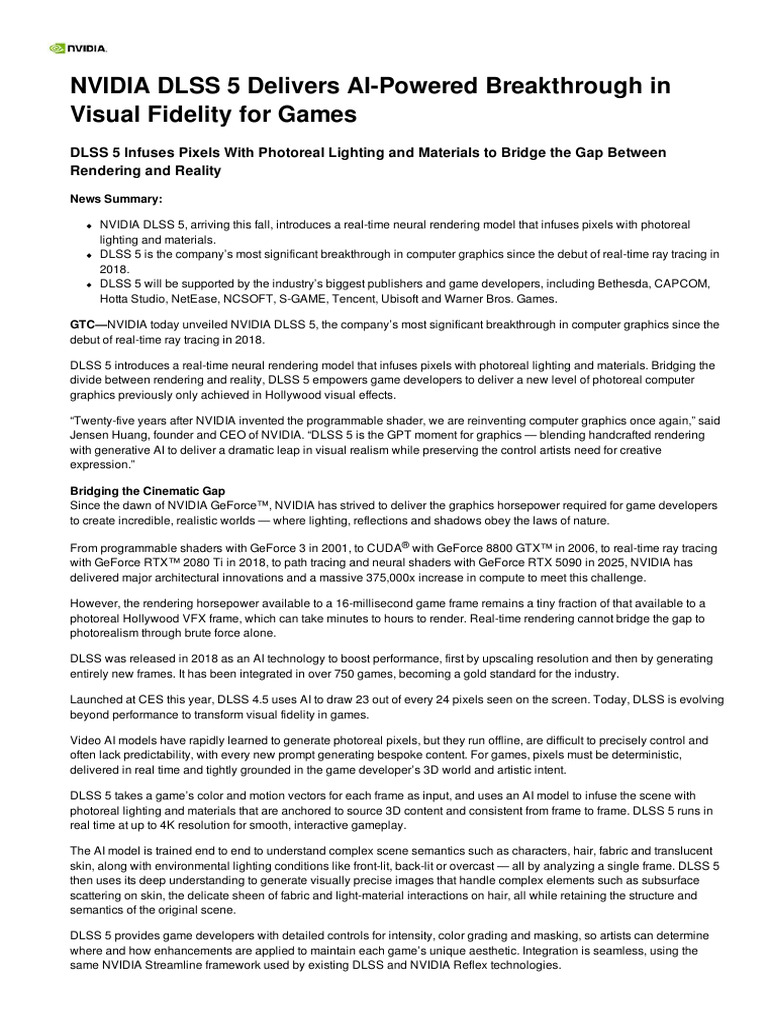 NVIDIADL | PDF | Rendering (Computer Graphics) | Artificial Intelligence