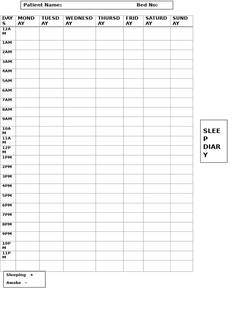Sleep Diary | PDF