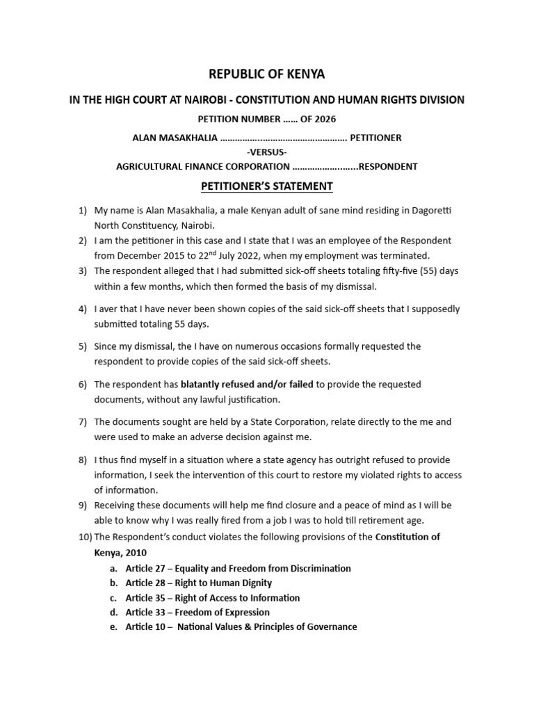 Statement Document | PDF | Dignity | Rights