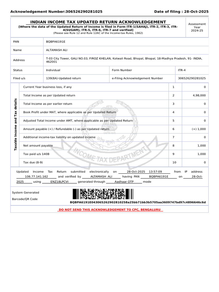 ITR 24-25 | PDF | Income Tax | Taxes